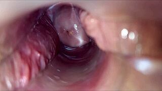 Oh yes, that's an intense vaginal orgasm up close with juicy pussy pulsing!