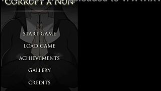 A nun with big tits plays a game