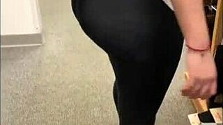 flashing ass in public store leads to masturbation in restroom