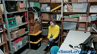 Busty Blonde Teen 18+ Thief Caught