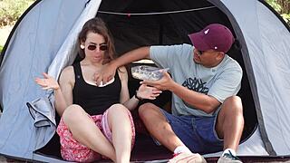 One holiday i catch this woman touching my cock inside the tent in full hentai anime storyline with groping.