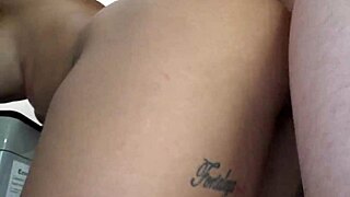 Athletic Latina milf with big tits seduces the repairman for intense kitchen fucking while waiting.