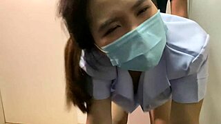 Nurse friend urges harder thrusts in intimate moment