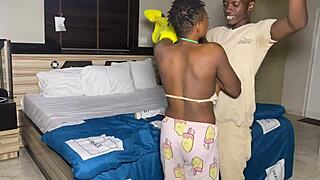 Man casually fucks his wife's hot friend with big tits