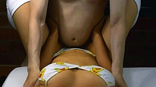 conversational student invites mature woman to his room and they dive into passionate cheating creampie fun together