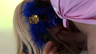 you think this elegant blonde milf with big tits can handle titty fuck on coach?