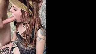 Drooling All Over Big Dick And My Festival Outfit In Wet Cum Play