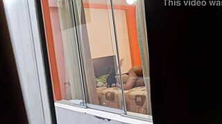 Why is Mexican nurse Miranda riding her lover so sensually with the window open for all to spy?