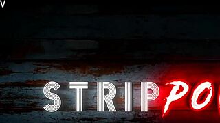 blonde babe in fishnets strips twerks shakes big ass and humps in solo tease