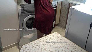 i can't believe this stupid maid got stuck in the washing machine while spying on her playful escapades