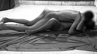 Monster cock drills small tits amateur in steamy ass and pussy session