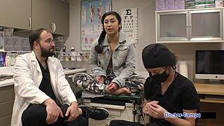 Why is Dr. Tampa using the remote interrogation center on Jasmine Rose with gloves, dildo, and latex nurse fetish?