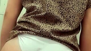 hot young woman in the shower getting waxed in the bathroom