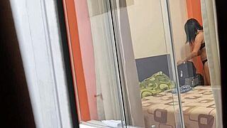 Why is Mexican nurse Miranda riding her lover so sensually with the window open for all to spy?