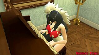 mature beauty hints at deepthroating young cock with handjob and blowjob