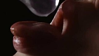 Crystal White enjoys solo masturbation with a tight pussy and dildo in close up