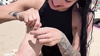 Beach day teaser unfolds with Venom Evil and Kaitlyn Katsaros flashing in public.