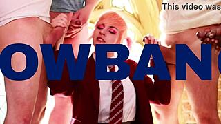 collared 18 year old goth submissive edged teased and dominated by two guys in first time threesome