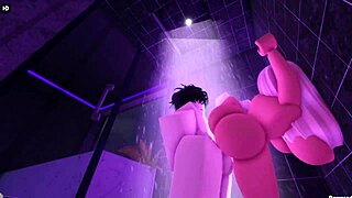 Blonde takes monster cock in hotel shower after party for intense orgasmic fucking session