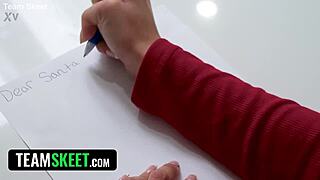 Santa Delivers Early Cumshot