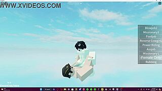 Oh yeah, pound that tight ass harder, Deleg says while fucking the femboy deep in wild Roblox session with cum on ass finish.