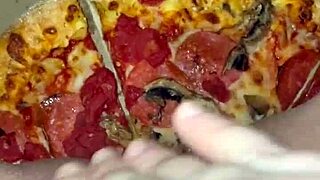 Food Porn Compilation Arabic Kinky Fetish Teen Masturbation with Ice Cream Chocolate Pizza in Pussy