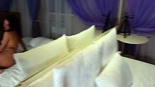 slender beauty takes two big cocks in tight pussy for hardcore double penetration