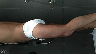 SHOWER Time with Hairless SHAVED Cock in Steamy BATHING Session