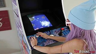 in everyday vibes, the little asian skank with small tits hops on that monster cock, riding hardcore with blowjob moves in high definition thrill.