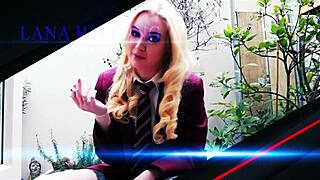 Gorgeous British Teen 18+ Fingers Fat Tits to Explosive Orgasm