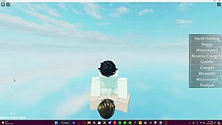 Oh yeah, pound that tight ass harder, Deleg says while fucking the femboy deep in wild Roblox session with cum on ass finish.