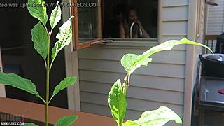 Nikki gets fucked from behind hard