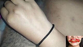 Hey, are you ready for this horny Indian couple's hardcore sex tape with big tits milf giving handjob in bedroom?