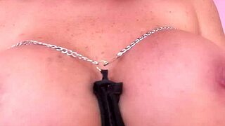 Hairy pussy cosplay girl thrusts big black dildo deep for intense squirting orgasm.