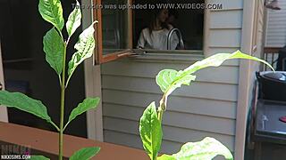 Nikki gets fucked from behind hard