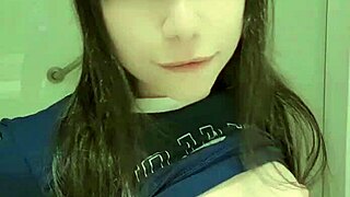 amateur young 18+ girl masturbating solo in the bathroom. her petite body and tight pussy shine in homemade video.