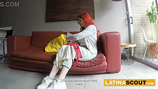 Hot Colombian Redhead Stripped Naked