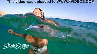 Pornstar SHEILA ORTEGA went snorkeling and ended up SUCKING and FUCKING underwater in the pool