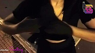 look at my wife sucking that big cock on the city square