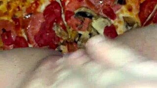Food Porn Compilation Arabic Kinky Fetish Teen Masturbation with Ice Cream Chocolate Pizza in Pussy