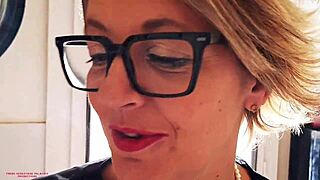 She seemed innocent in the kitchen until blonde housewife Karina went wild for anal