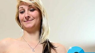 She wraps her mouth tightly around the tattooed cock for intense blowjob