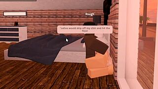 the blonde roblox slut eagerly deepthroats a massive big black cock in intense interracial face fucking