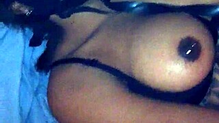 Hidden fantasy unfolds with ebony couple using dildo for drilled pussy pleasure in part 1