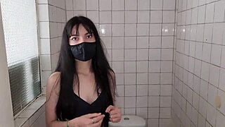 Why sneak into the bathroom to fuck the athletic employee in doggystyle with her big natural tits bouncing?