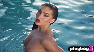 Glamorous Natural Milf Emily Rinaudo Strips Naked Showing Big Ass Tits