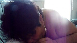 That amateur gave a simple blowjob in the video.