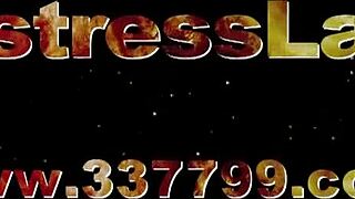 Japanese mistress Sara in tattoo dominates with facesitting and handjob in Asian femdom