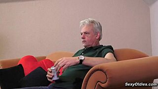 oh god i cant believe this twenty year old kinky redhead is ridin and suckin this old guys cock so wildy