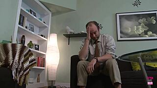 Amber Locks Eyes with Husband as Muscular Stud Drills Her Pussy Deep from Behind